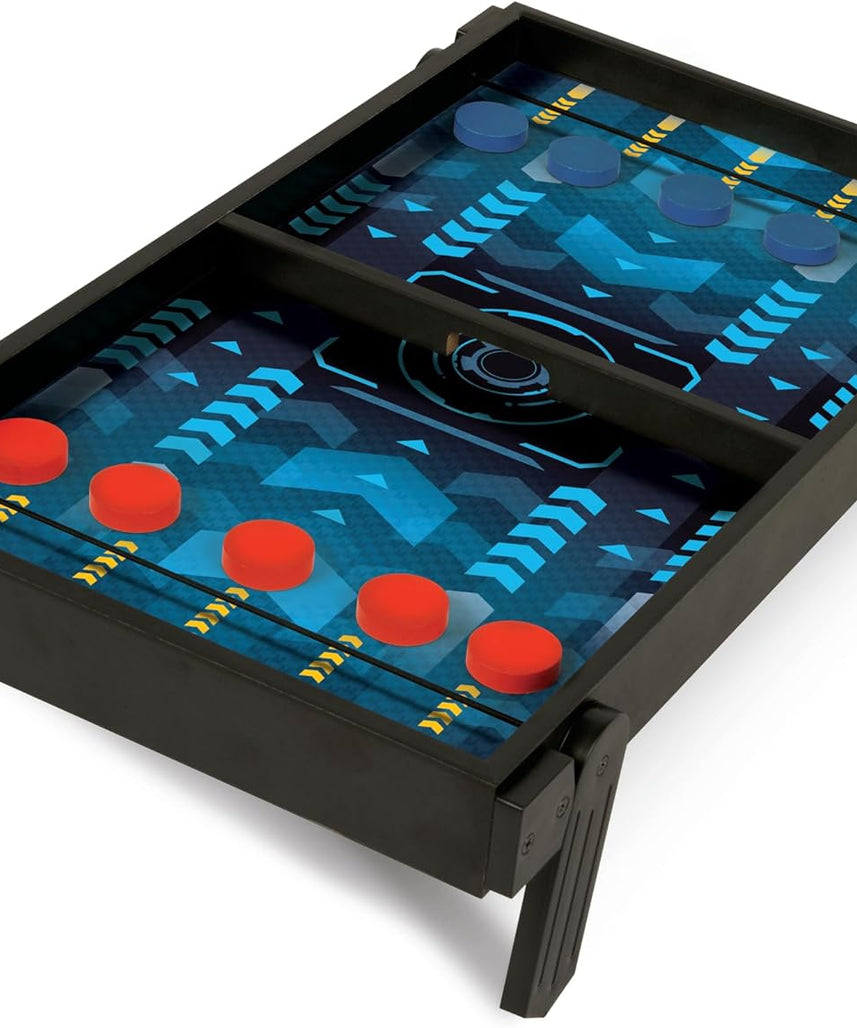 Ambassador 2 in 1 Sling Hockey and Rebound Shuffleboard Game for Kids 6+ Years, 2 Player Tabletop Action Game