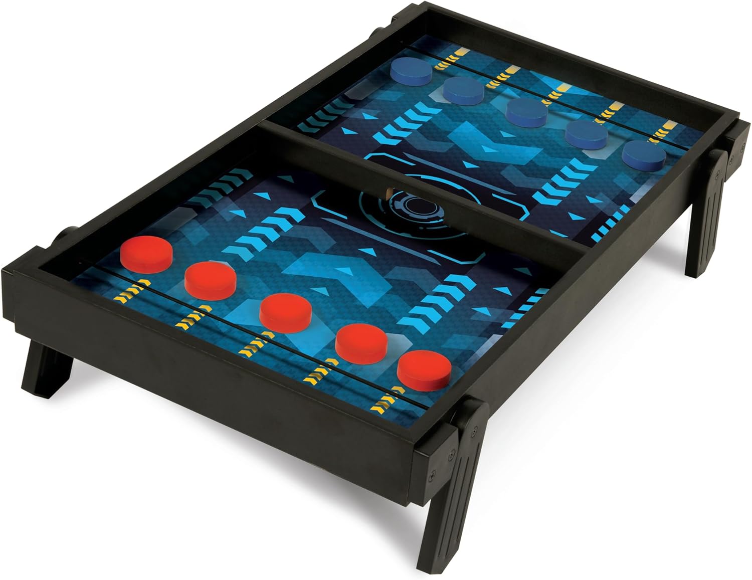 Ambassador 2 in 1 Sling Hockey and Rebound Shuffleboard Game for Kids 6+ Years, 2 Player Tabletop Action Game