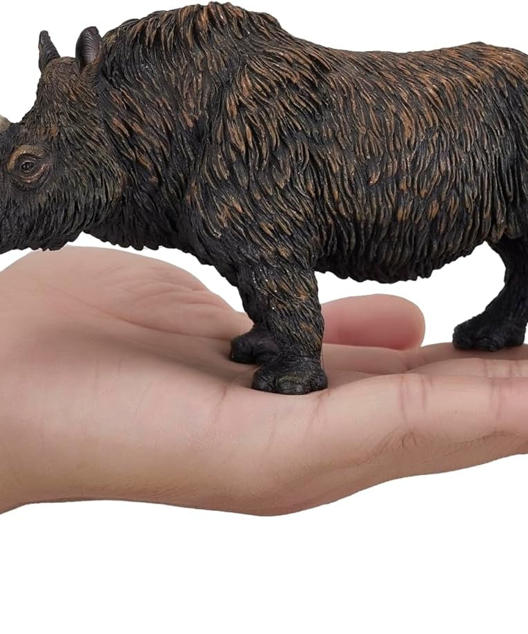 MOJO - Wool Rhino, Hand Painted Toy Figure, Prehistoric Life Collection, Lifelike & Highly Detailed, Designed in the UK
