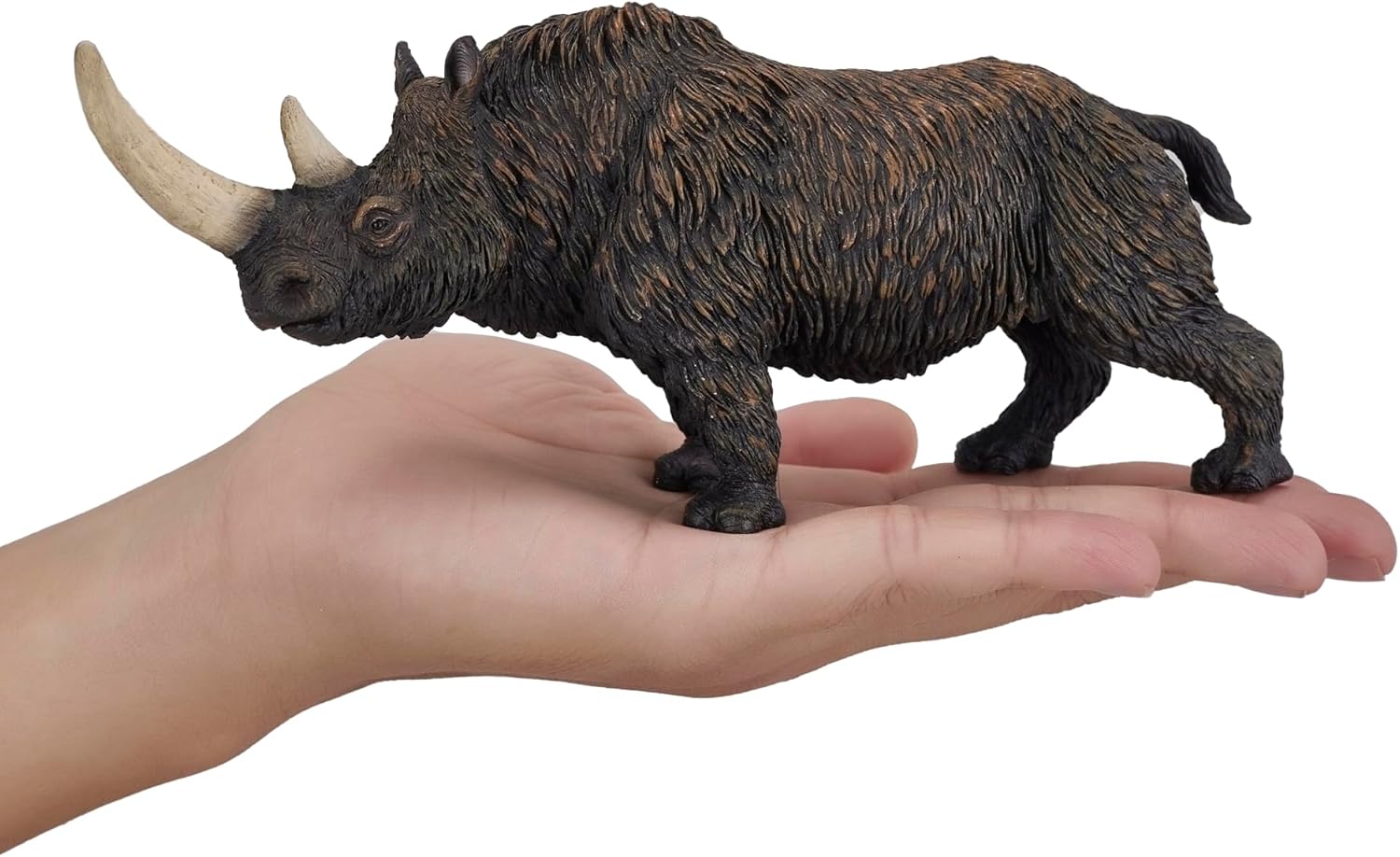 MOJO - Wool Rhino, Hand Painted Toy Figure, Prehistoric Life Collection, Lifelike & Highly Detailed, Designed in the UK