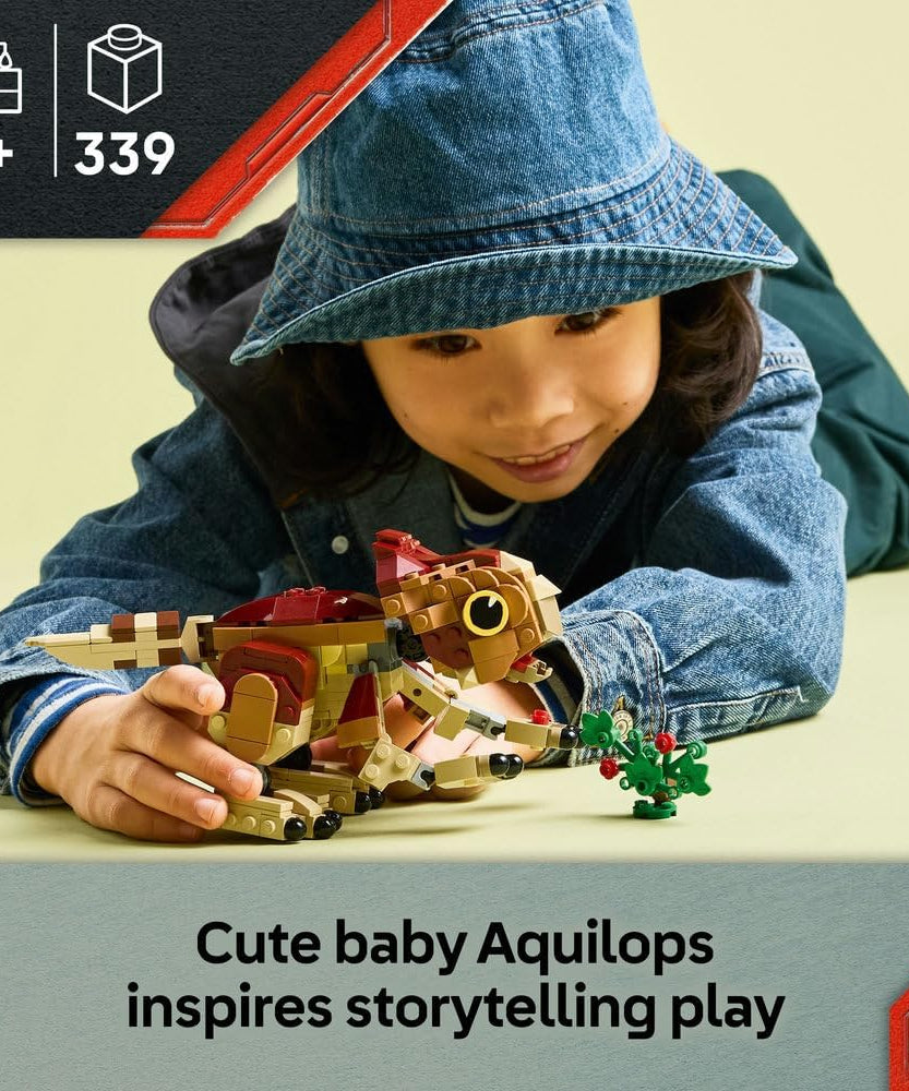 LEGO Jurassic World Baby Dinosaur Dolores Aquilops Play Display Toy Dinosaur Figure incl Plant with Flowers Gift for 7+ Year Old Boys Girls Rebirth Movie Fans 76970