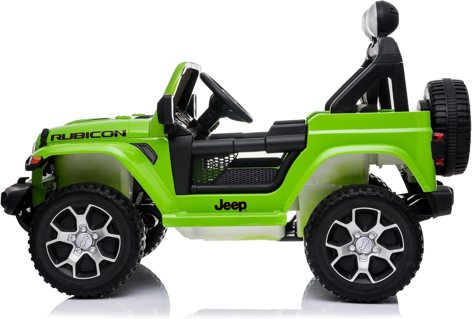 Lovely Baby LB 555EL Jeep Ride-On Car for Kids, 2-6 Years, Electric 4-Motor Off-Road Vehicle, Remote Control, Key Start, LED Lights, MP3/USB Music, EVA Wheels, Leather Seat – Green, Red, Orange, or Pink