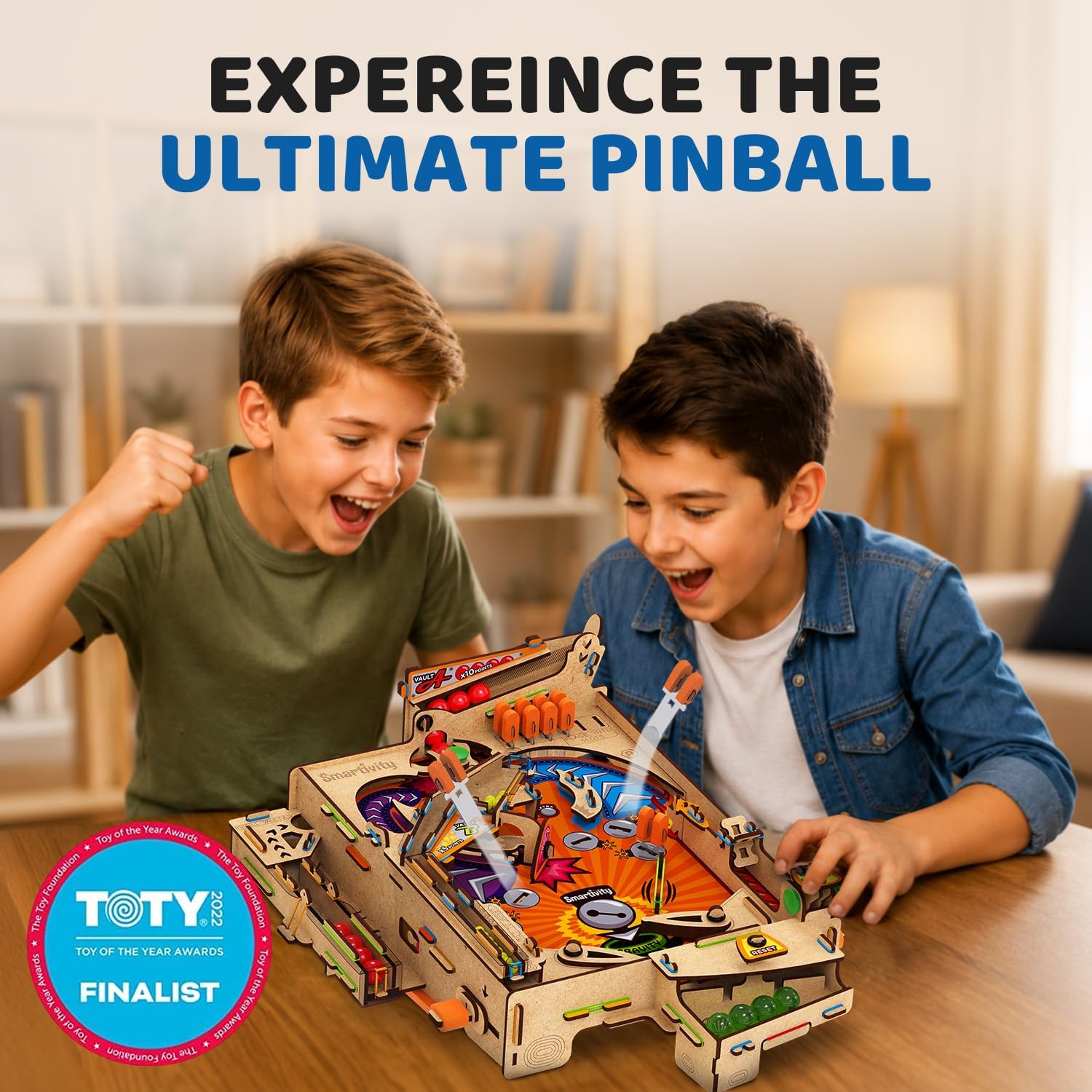 Smartivity Pinball Machine STEM DIY Fun Toy, Educational & Construction based Activity Game Kit for Kids 8 to 14, Best Gift for Boys & Girls, Learn Science Engineering Project