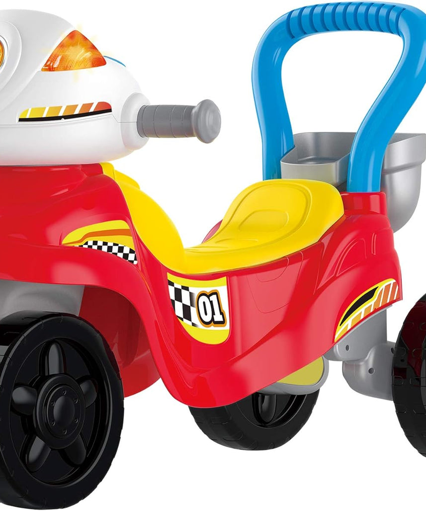 VTech 3-In-1 Ride with Me Motorbike, Baby Walker for Toddlers, Interactive Toy for Sensory Play, Educational Learning Games with Music, Ride On Toys for Role-Play, Suitable for 12 Months +