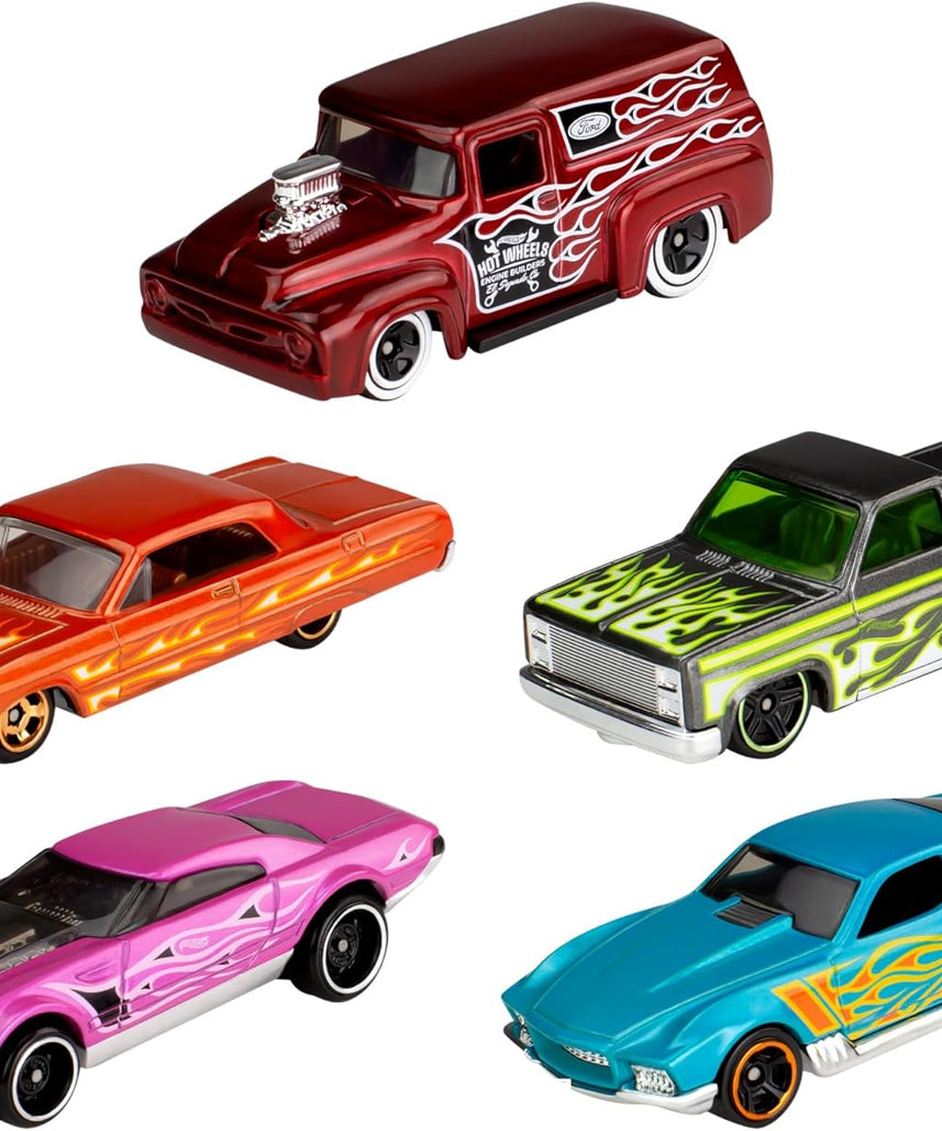 Hot Wheels 5-Car Die-Cast Vehicle Gift Pack, 1:64 Scale Cars for Racing, Stunts and Collecting, Styles May Vary