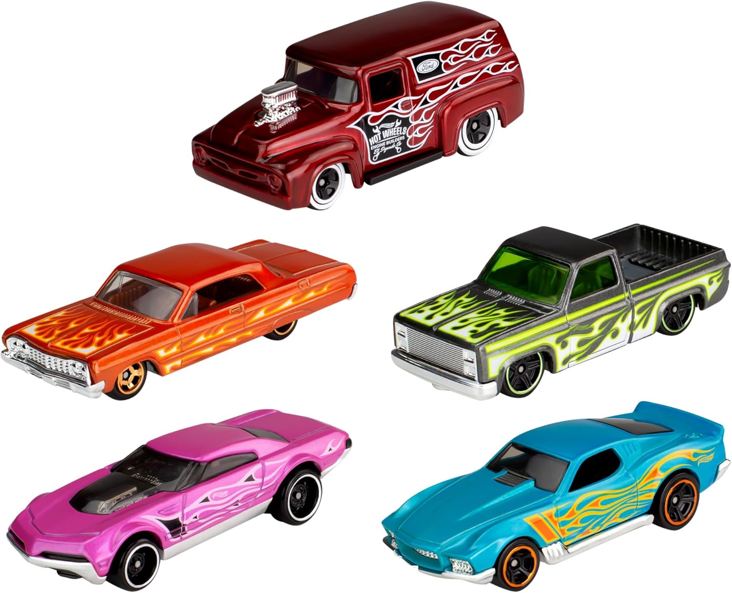 Hot Wheels 5-Car Die-Cast Vehicle Gift Pack, 1:64 Scale Cars for Racing, Stunts and Collecting, Styles May Vary