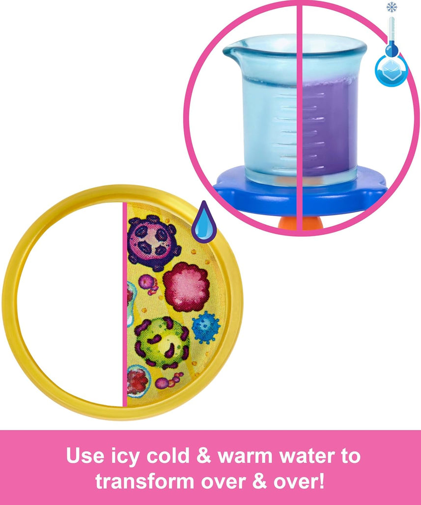Barbie Scientist Doll and Accessories with Blonde Fashion Doll, Lab Table, Microscope, & Color-Change Beaker & Petri Dish Accessories