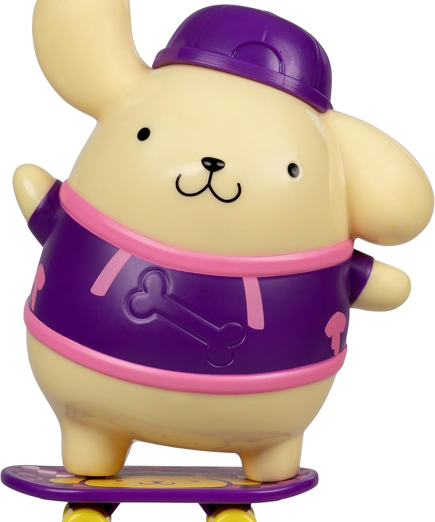 Jazwares Hello Kitty® and Friends - 4” Pompompurin™ Premier Figure with a Skateboard - Series 2 - Officially Licensed Sanrio Product from Ages 6+