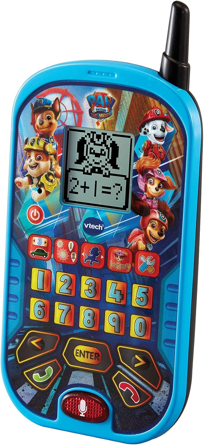 VTech PAW Patrol The Movie Learning Phone, Interactive Educational Toy, Blue, Kids 3–6 Years