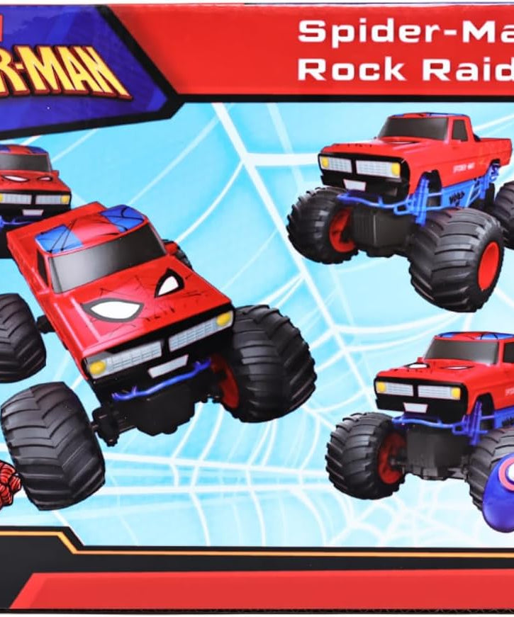 Marvel Spider-Man Rock Raider Remote Control Car, Official 2.4 GHz Full Function R/C Vehicle, Rugged Rock Crawler Toy for Kids Ages 3+