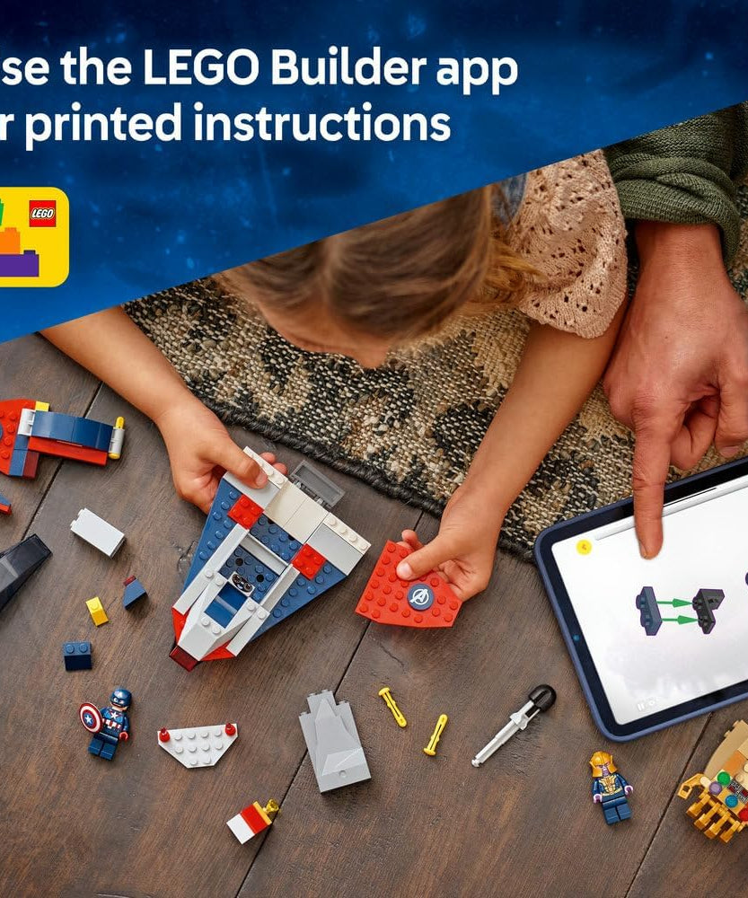 LEGO Super Heroes 76319 Captain America vs Thanos Battle Set for Kids 4+