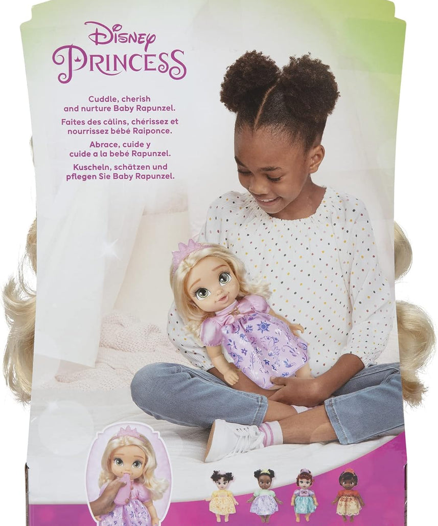Disney Princess Rapunzel Baby Doll with Baby Bottle & Tiara