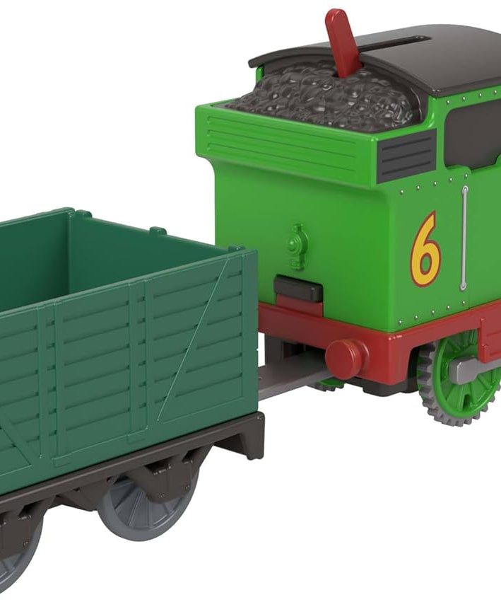 Fisher-Price Thomas and Friends Percy Classic Motorized Locomotive with Loading Wagon, Stimulates Toddlers' Play and Imagination, JGF94