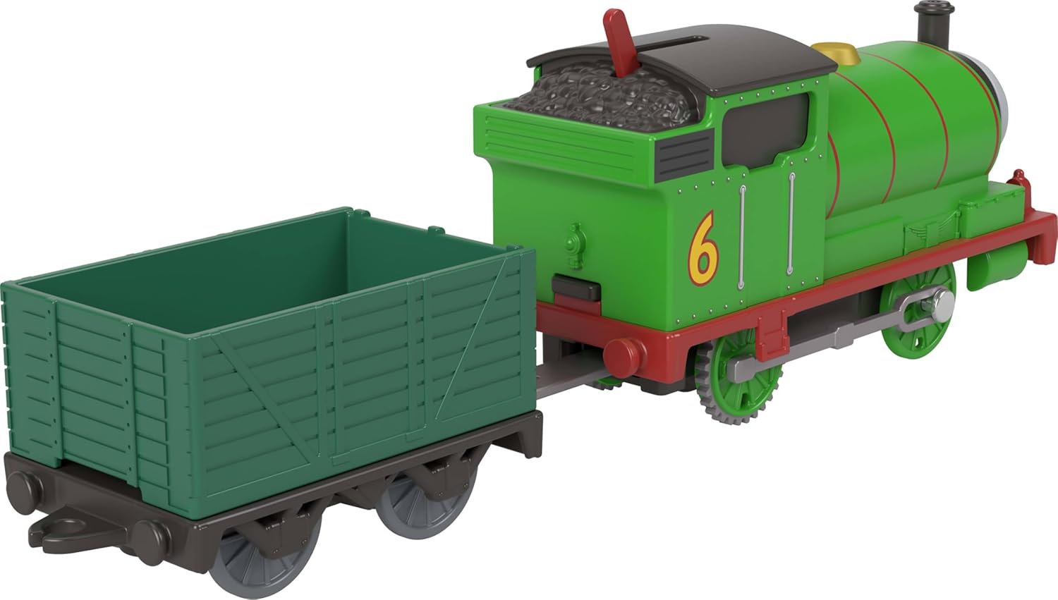 Fisher-Price Thomas and Friends Percy Classic Motorized Locomotive with Loading Wagon, Stimulates Toddlers' Play and Imagination, JGF94