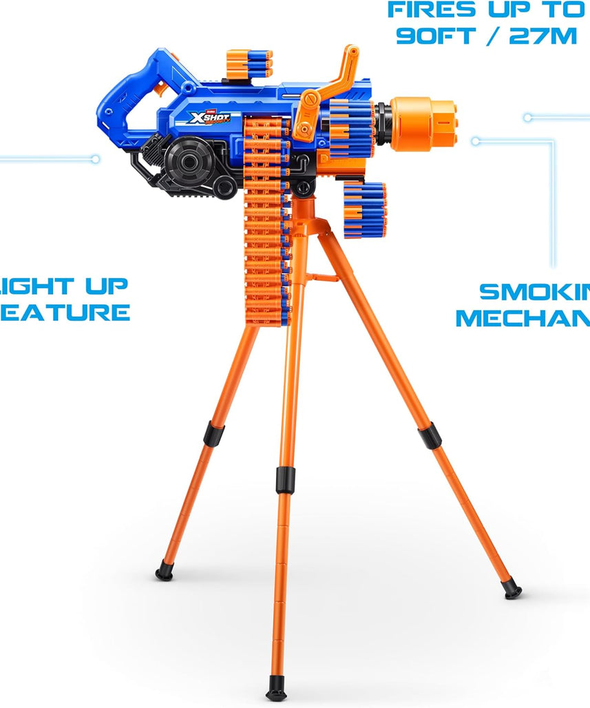 XSHOT Insanity Smoking Barrel Blaster with 72 Air Pocket Technology Darts by ZURU, Dart Blaster with Smoking Mechanism Outdoor Toy for Boys and Girls, Teens and Adults Aged 8+