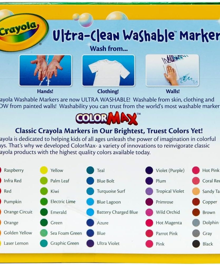 Crayola 40 Ct. Ultra-Clean Washable Assorted, Broad Line