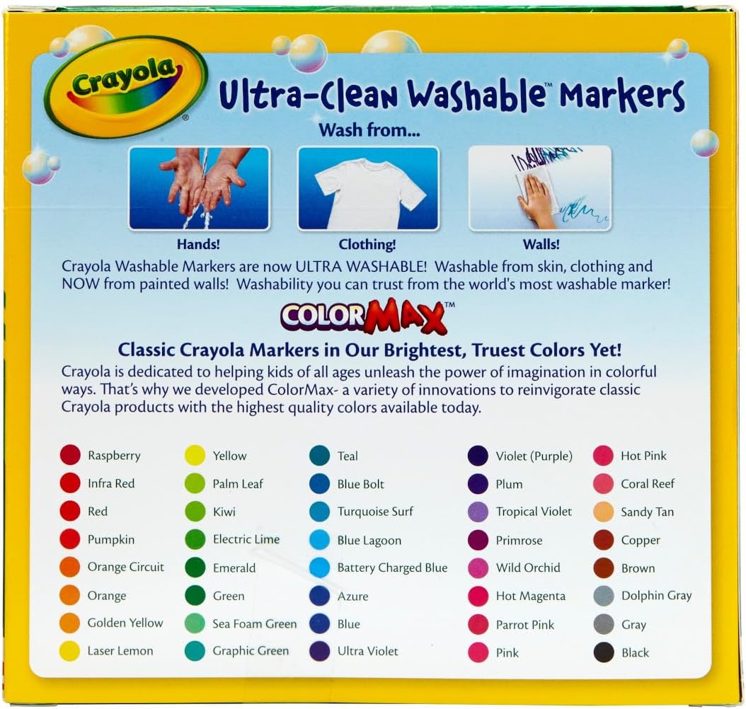 Crayola 40 Ct. Ultra-Clean Washable Assorted, Broad Line