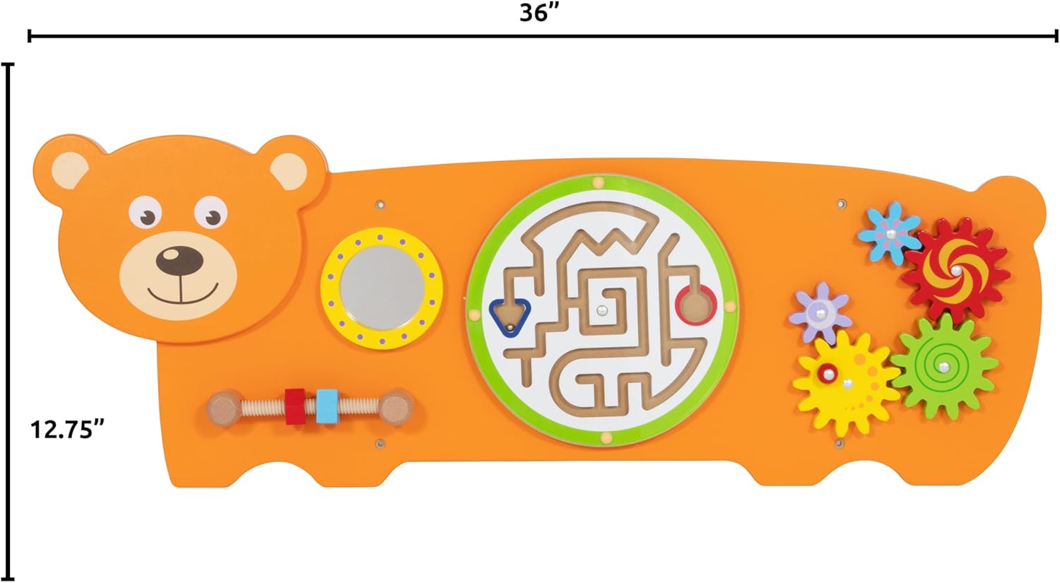لوحة أنشطة الدب فيجا، لعبة حائط خشبية من مونتيسوري، لوحة تعلم حسية لتنمية المهارات الحركية والدماغية، لعبة تعليمية صديقة للبيئة وموفرة للمساحة، للأولاد والبنات من عمر 18 شهرًا فما فوق