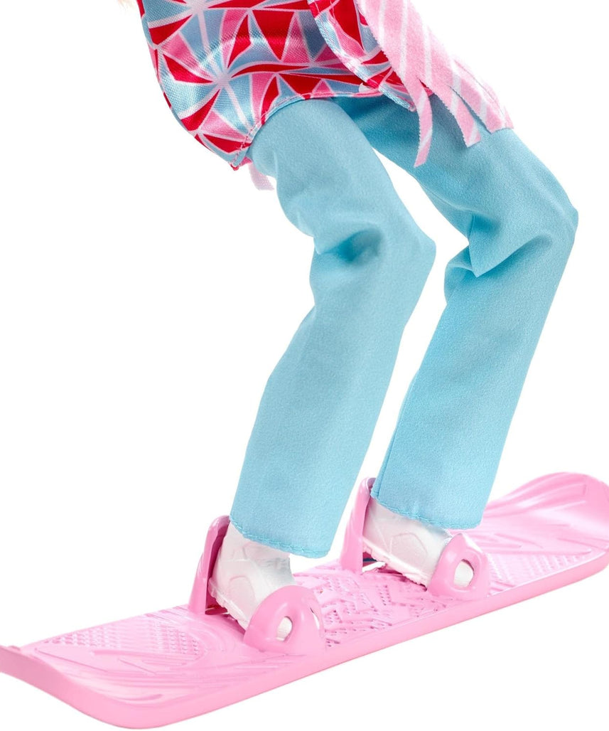 Barbie Winter Sports Snowboarder Doll 12 Inches Blonde with Jacket Pants Scarf Helmet Snowboard and Trophy for Kids Ages 3 and Up