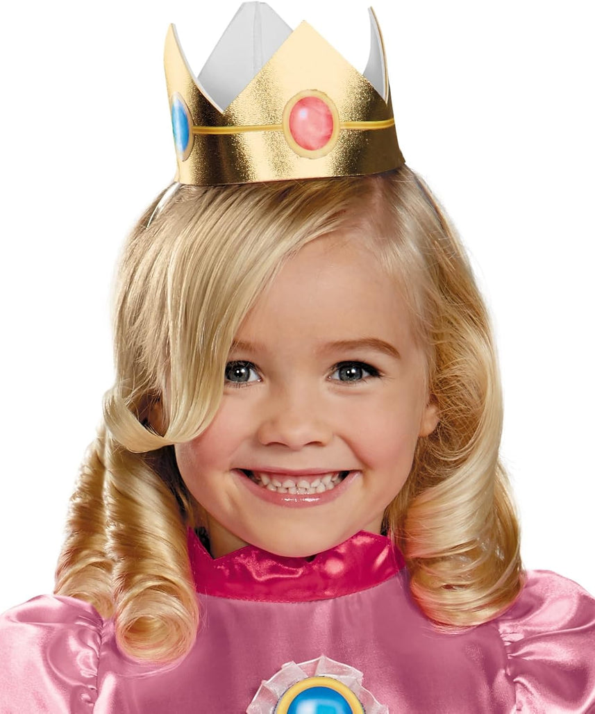 Disguise Nintendo Super Mario Brothers Princess Peach Girls Toddler Costume, Small/2T, Deep Pink
