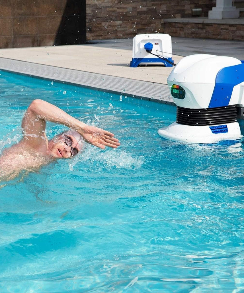 Bestway Swim Fitness System – Adjustable Swim-In-Place Pool Trainer with LED Display, Remote Control & Night Light, Adults 18+