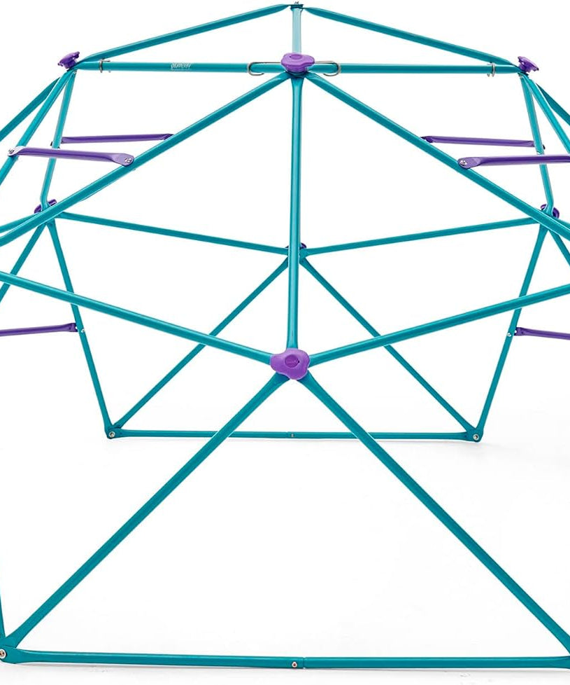 قبة معدنية للتسلق من Plum Phobos، سهلة التجميع في الفناء الخلفي ذات شكل هندسي مع سعة وزن 250 كجم، لعبة صالة ألعاب رياضية خارجية مناسبة للأطفال من الأولاد والبنات من سن 3 سنوات فما فوق