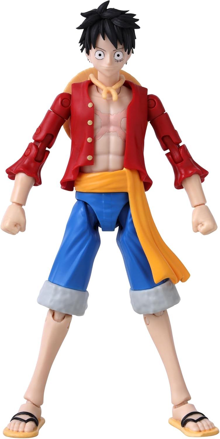 Bandai Anime Heroes One Piece Monkey D Luffy Renewal Version 6.5 Inch Action Figure Anime Collectible Toy for Kids and Fans