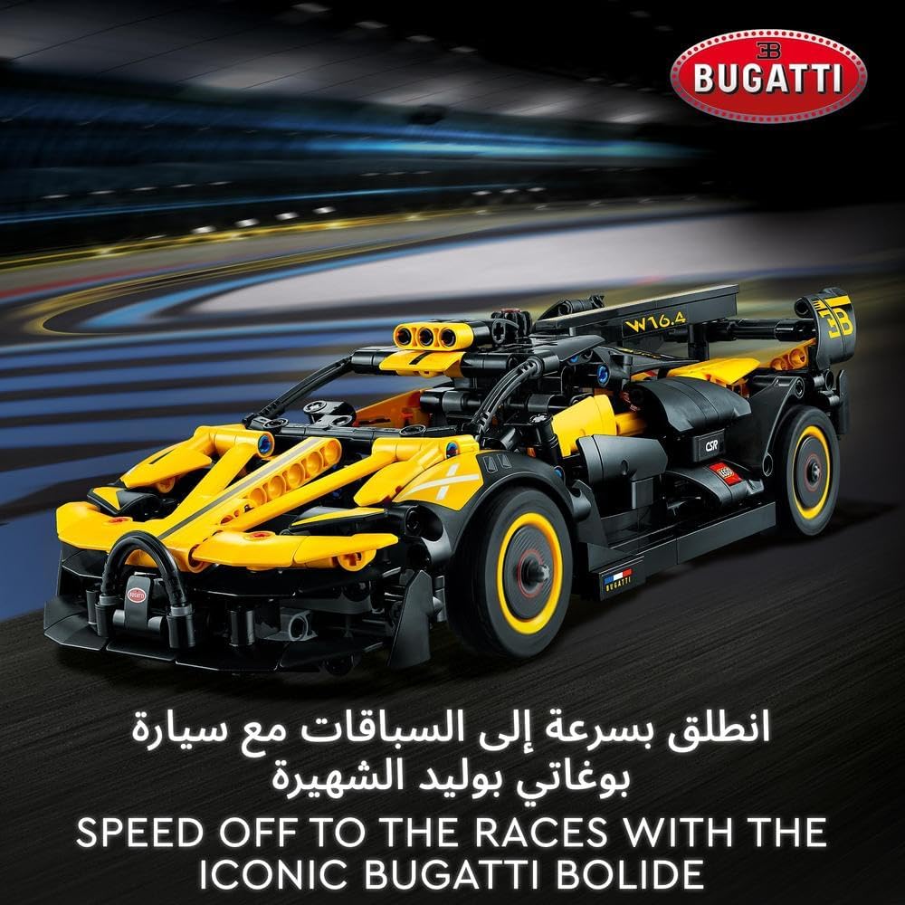 LEGO Technic Bugatti Bolide Racing Car Model Building Set, Engineering Toy for 9 Plus Year Old Boys & Girls, Collectible Iconic Sports Vehicle Construction Kit, Birthday Gift for Kids 42151
