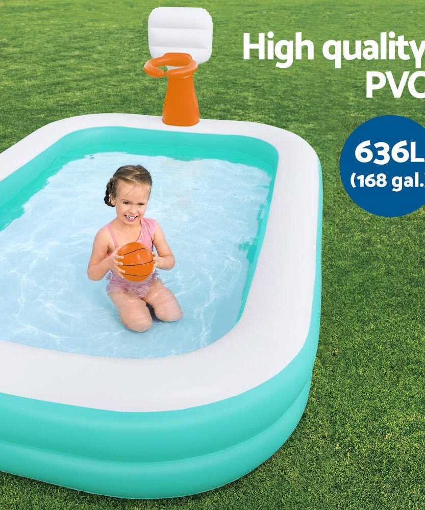 Bestway Family Pool Dunk N' Splash with Basketball Hoops 251 x 168 x 102 cm