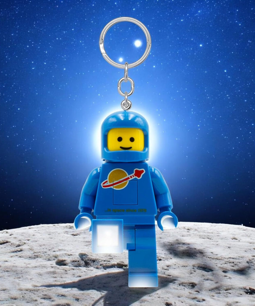 Lego IQ Minifigures Light Spaceman Keychain, 7.6 cm Tall, Blue