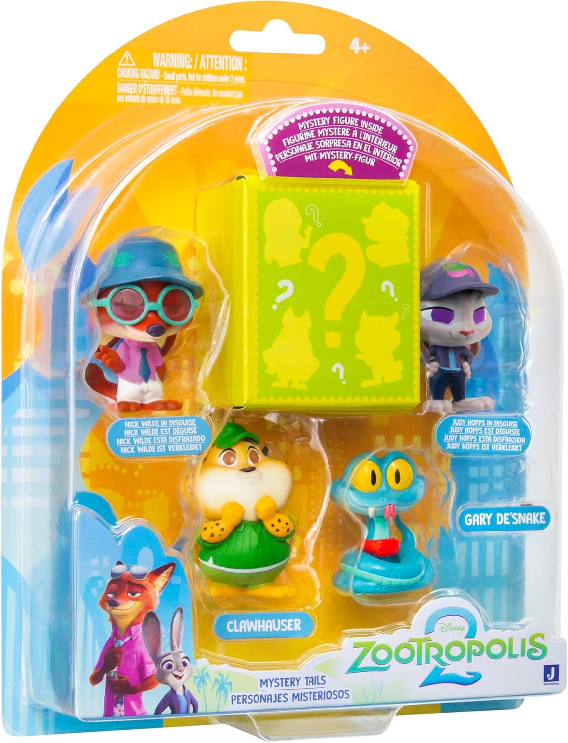 Disney Zootropolis 2 Figure 5-Pack with Mystery Figure, Zootopia 2 Movie, Collectibles, Mystery Tails Figurines, Gift, Kids Toys, 4 Years+