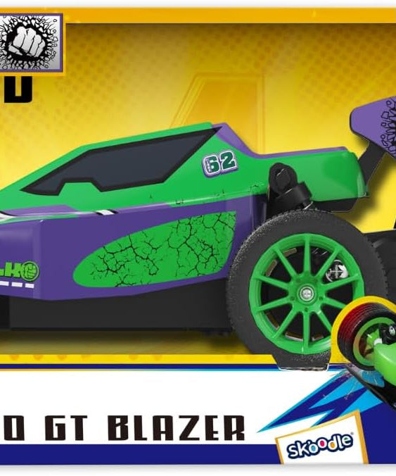 Marvel Hulk Inferno GT Blazer 2.4 GHz RC Car – Full Function Remote Control Monster Truck with Working Lights, High Speed Off-Road Action Toy for Kids Ages 6+, Official Marvel Merchandise