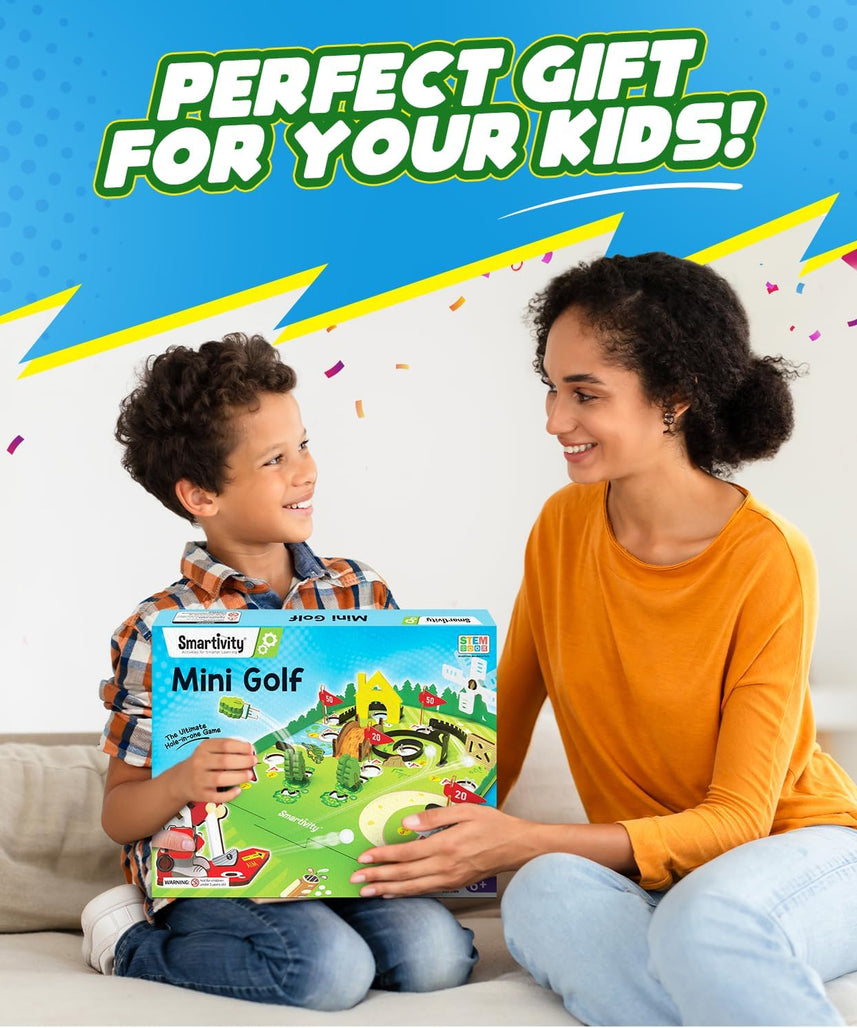 Smartivity DIY Mini Golf Tabletop Game Kit for Kids 6+ Years, STEM Wooden Construction Toy, Indoor Sports Game, Birthday Gift for Boys and Girls