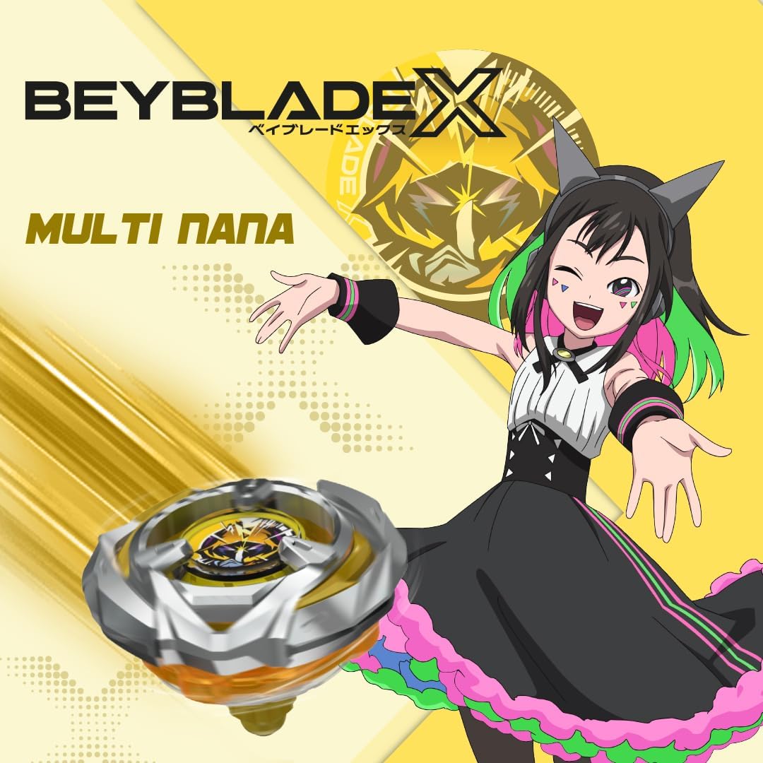 Takara Tomy Beyblade X Launcher Arrow Mysterious 4-80B Starter Pack Top & Launcher, Easy Grip, Battle Top Toy, Bey Toy for 8+ Year Old Boys Girls, Authentic Die-cast Metal Parts, Powerful Attacks