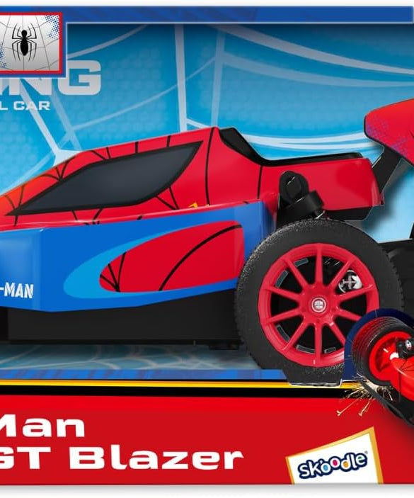 Marvel Spider-Man Inferno GT Blazer RC Car - 2.4 GHz Full Function Remote Control Vehicle with Working Lights - Official Marvel Avengers Toy for Kids - Ages 6+