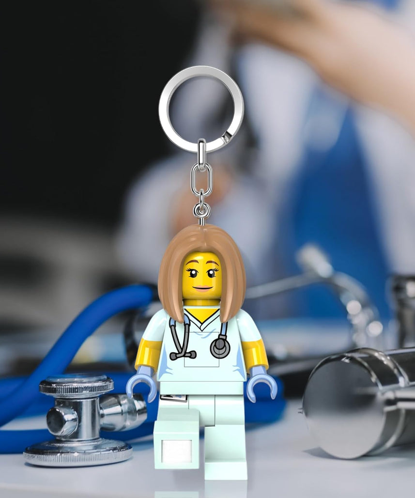 LEGO Iconic LED Flashlight Keychain for Iconic Fans - Novelty Toy for Kids - 76mm Figure - 2 CR2025 Batteries Included