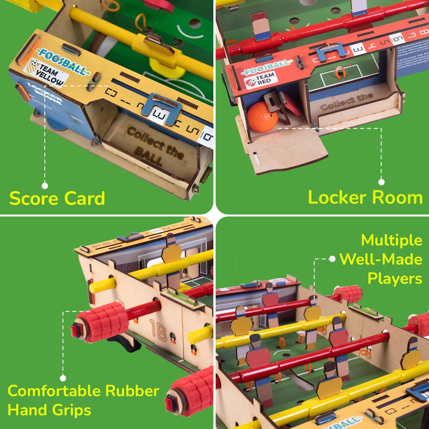 Smartivity DIY Foosball, Mini Football, Soccer Table Stem Educational Fun Toys, Educational & Construction Based Activity Game for Kids 6 to 14, Gifts for Boys & Girls