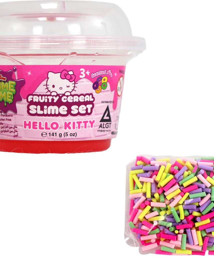 SlimeTime Hello Kitty Single Can - Fruity Cereal Slime for Girls and Boys With Various Slime Add-ins,Stress Relief Toy for Kids, Education,School,Party Favor,Gift for Birthday & Christmas