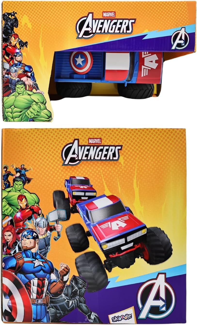 Marvel Captain America Remote Control Rock Raider - 2.4 GHz Full Function RC Crawler - All-Terrain Off-Road Truck for Kids - Official Marvel Avengers Toy