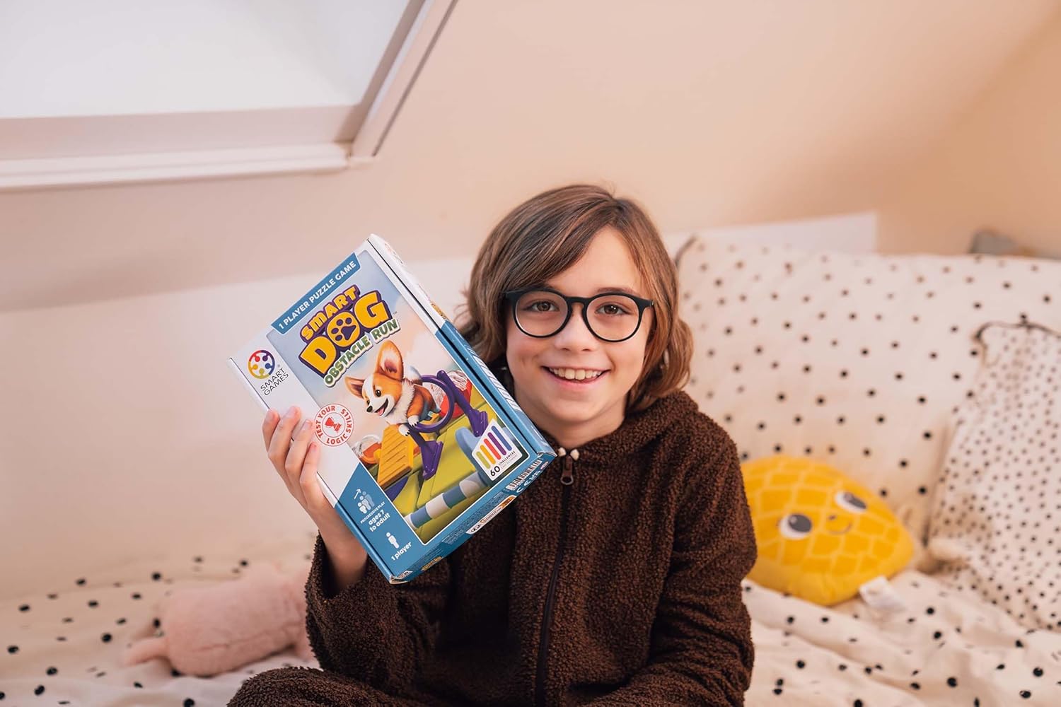 SmartGames Smart Dog Obstacle Course, Brain Teaser Puzzle with 60+ Challenges, STEM Educational Toy for Kids 7+