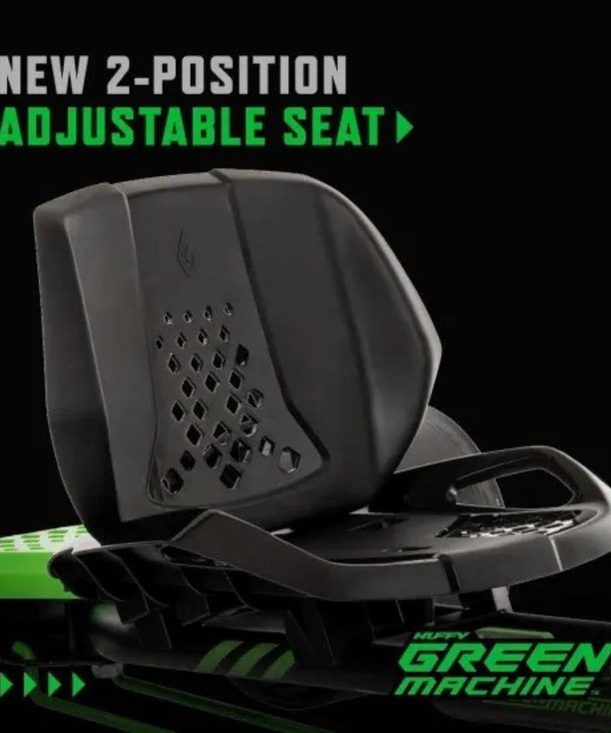 Huffy Green Machine 16 Inch Drift Trike, Pedal Powered Ride On with Dual Stick Steering and Adjustable Seat, Kids Outdoor Spin and Drift Trike, Ages 5Y+