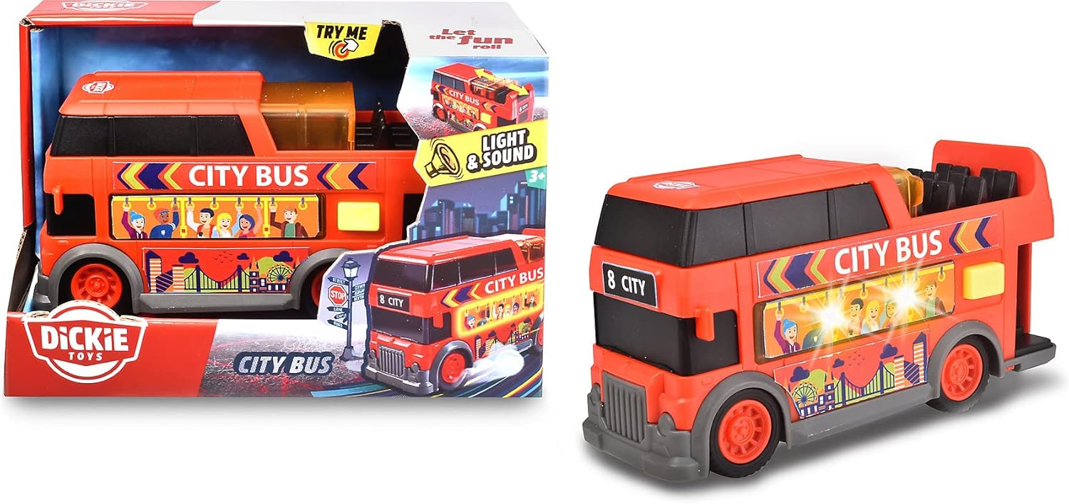 Dickie Toys Collection – City Bus, Fire Engine, Police Unit, 4-Storey Car Park & Harry Potter Die-Cast Nano Figures – Interactive Toys for Kids Ages 3+
