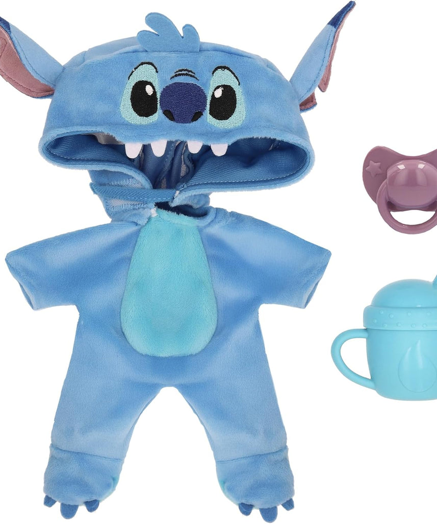 Cry Babies Loving Care Disney Stitch, Comes with Stitch Costume, Includes Accessories, Baby Doll, Pretend Play, Roleplay, 1 Years+