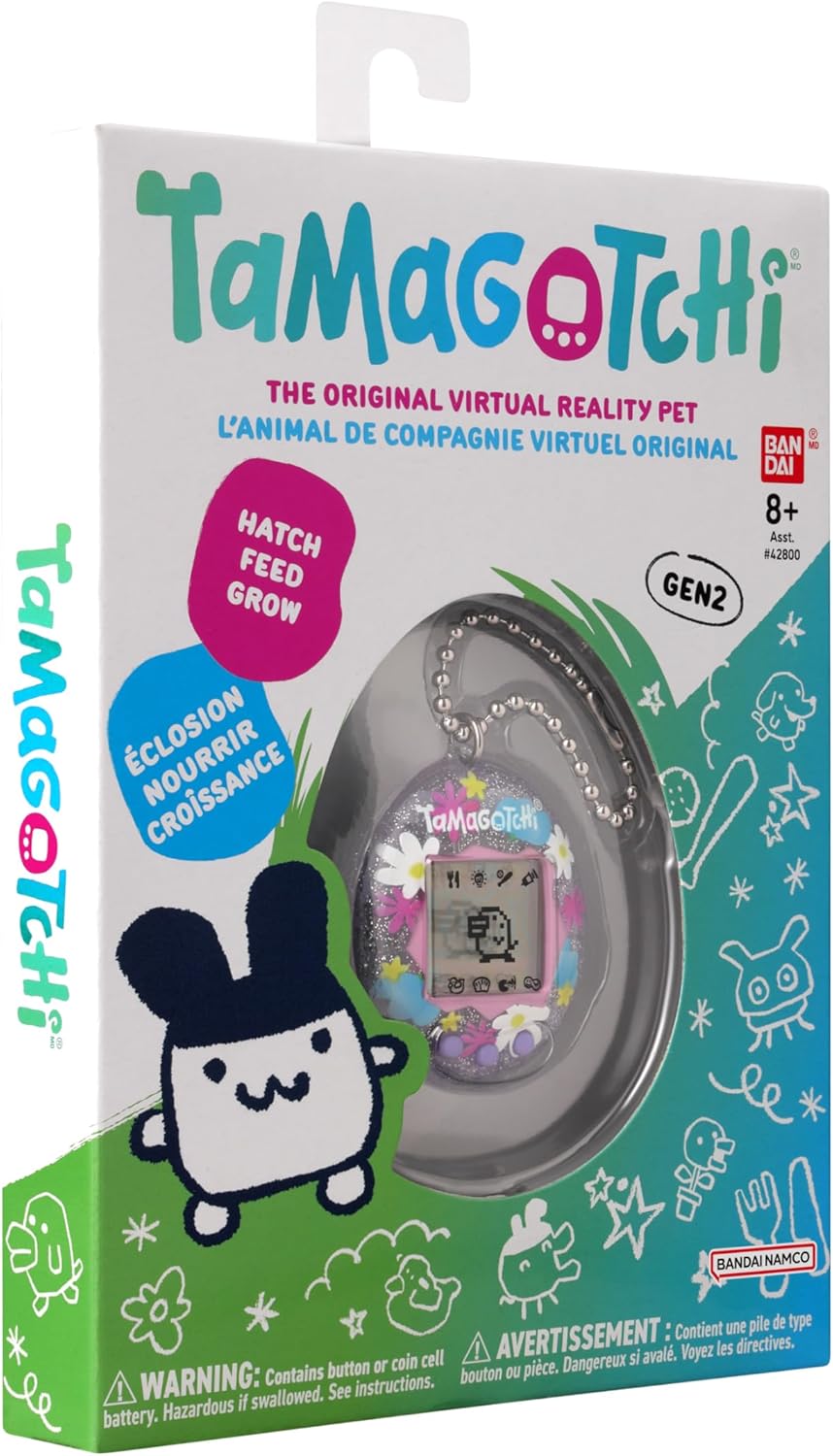 TAMAGOTCHI Bandai Original Flower Perfume Digital Pet, Nurture And Raise The Original Electronic Pet Japanese Kids Toys For Girls And Boys Make Great 90s Retro Gifts