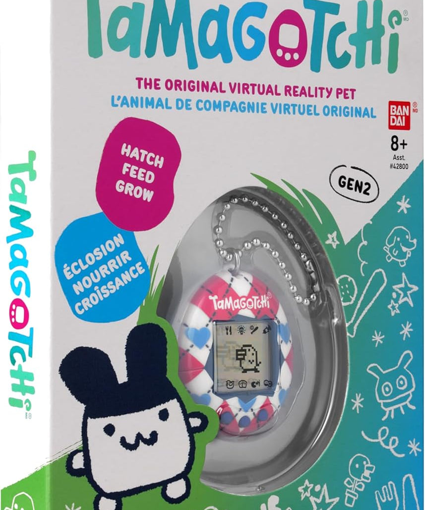 BANDAI Tamagotchi Argyle Heart Virtual Pet 42981 Electronic Toy Ideal for Ages 6+ Zoom into Paradise to Surround Your Electronic Pet