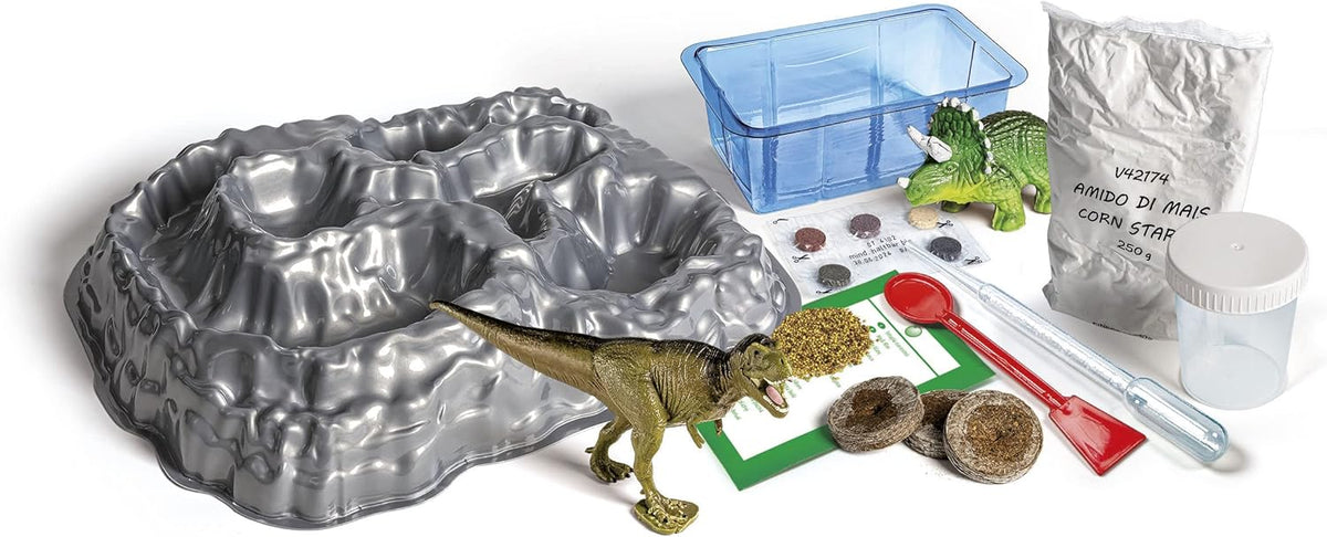 Clementoni Dinosaur Swamp, Recreate a Jurassic Landscape with Figures, Includes Cornstarch and Colorant, Educational, Learning Toy, A Combination of Paleontology, Chemistry and Botany, 1 Years+