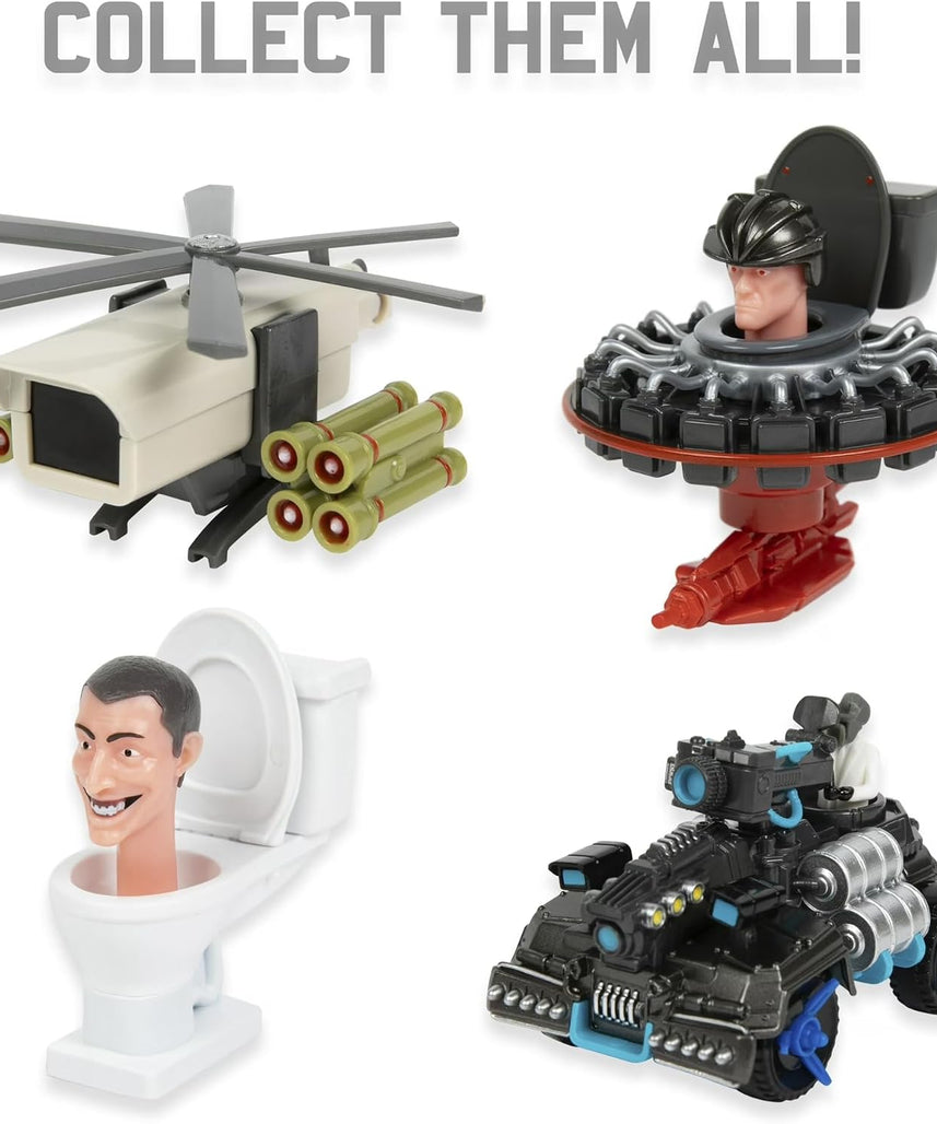 Skibidi Toilet, 1:64 Scale Diecast Collectible Action Figure & Vehicle Toy from Viral YouTube Series, Sci Fi Action Toy for Kids & Collectors, Suitable for Kids Ages 8+ (Assailant Astro Toilet)