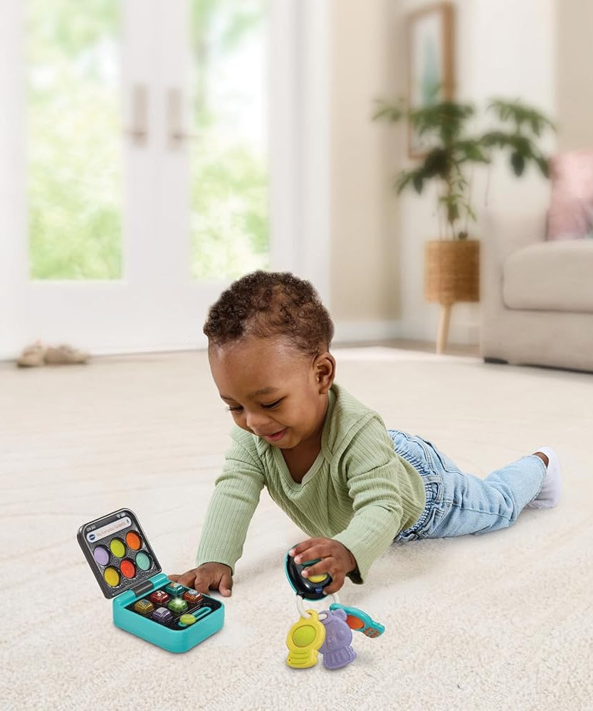 VTech Baby My Everyday Gadgets Pretend Play Phone and Keys Learning Toy with Lights Sounds and Textures Multicolor 3m+