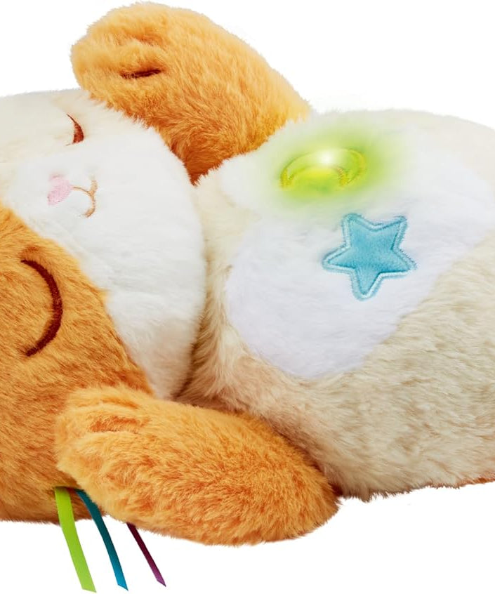 VTech Baby Calming Purrs Kitten Soft Plush Soothing Toy with Breathing Motion, Lights, Melodies, White Noise & Nature Sounds, Interactive Comfort Toy for Babies 0+ Months