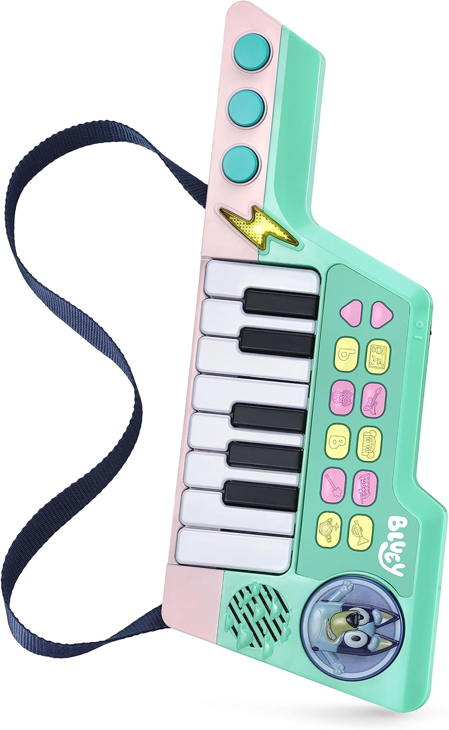VTech Bluey Keytar, Interactive Musical Toy with 5 Instrument Sounds & 10 Melodies, Kids 3+ Years (English Version)